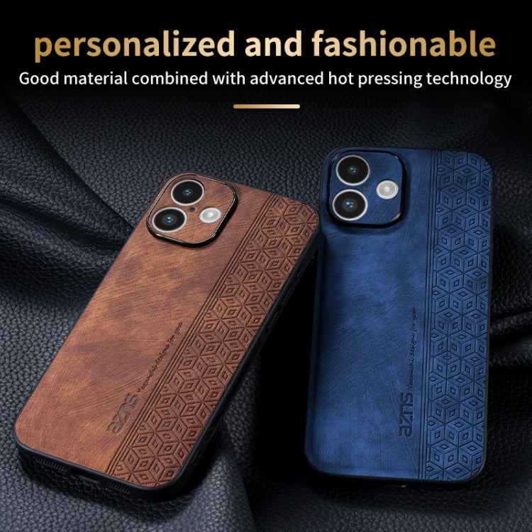 For iPhone 16 Plus AZNS 3D Embossed Skin Feel Phone Case(Black) - iPhone 16 Plus Cases by AZNS | Online Shopping South Africa | PMC Jewellery | Buy Now Pay Later Mobicred