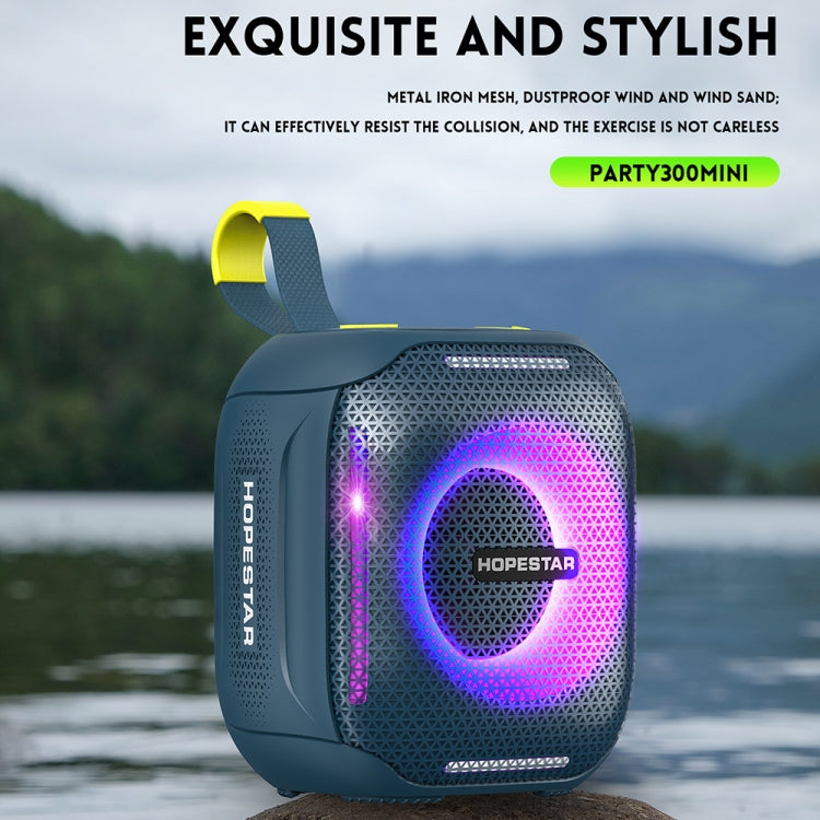 HOPESTAR Party 300mini IPX5 Waterproof Portable Bluetooth Speaker 360 Degree Stereo Outdoor Speaker(Army Green) - Waterproof Speaker by HOPESTAR | Online Shopping South Africa | PMC Jewellery | Buy Now Pay Later Mobicred