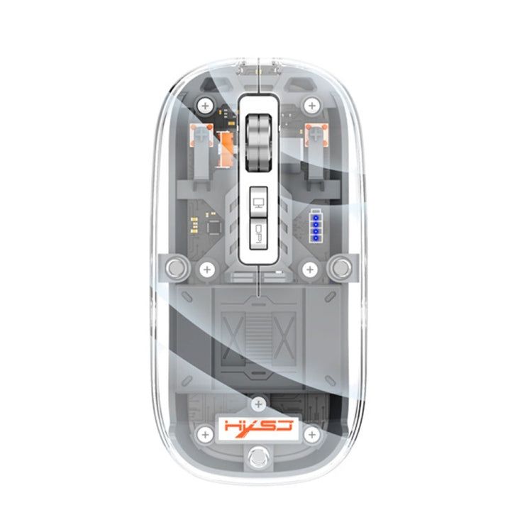 HXSJ T900 Transparent Magnet Three-mode Wireless Gaming Mouse(Grey) - Wireless Mice by HXSJ | Online Shopping South Africa | PMC Jewellery | Buy Now Pay Later Mobicred