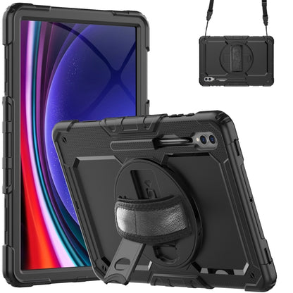 For Samsung Galaxy Tab S9 Ultra / S8 Ultra Silicone + PC Tablet Case(Black) - Galaxy Tab S9 Ultra Cases by PMC Jewellery | Online Shopping South Africa | PMC Jewellery