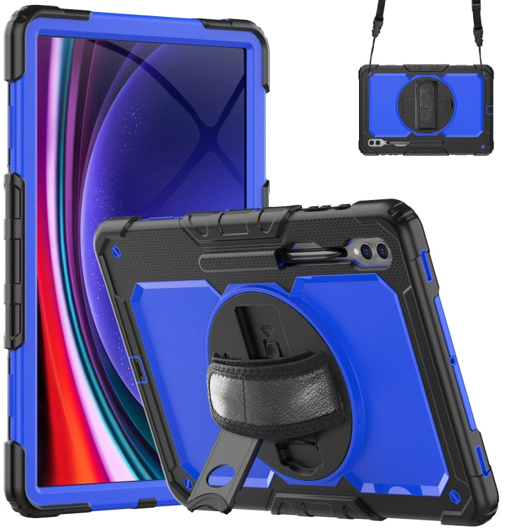 For Samsung Galaxy Tab S9 Ultra / S8 Ultra Silicone + PC Tablet Case(Black+Dark Blue) - Galaxy Tab S9 Ultra Cases by PMC Jewellery | Online Shopping South Africa | PMC Jewellery | Buy Now Pay Later Mobicred