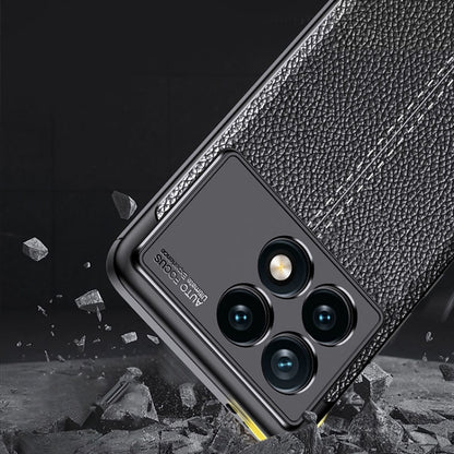 For Xiaomi Redmi K70 Litchi Texture Shockproof TPU Phone Case(Black) - K70 Cases by PMC Jewellery | Online Shopping South Africa | PMC Jewellery | Buy Now Pay Later Mobicred