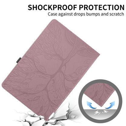 For Samsung Galaxy Tab S9 / S7 / S8 Tree Life Embossed Rotation Leather Tablet Case(Rose Gold) - Galaxy Tab S9 Cases by PMC Jewellery | Online Shopping South Africa | PMC Jewellery | Buy Now Pay Later Mobicred