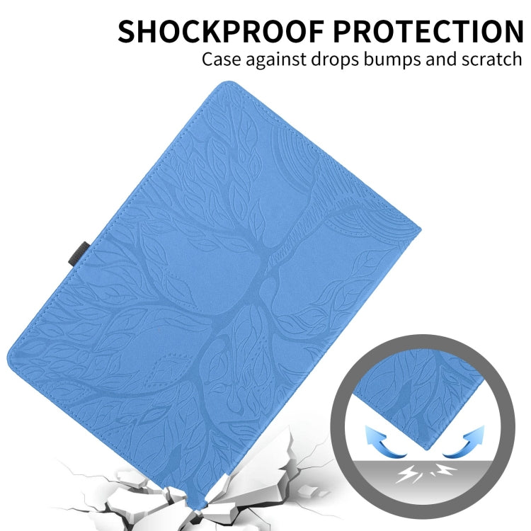 For Samsung Galaxy Tab S9 / S7 / S8 Tree Life Embossed Rotation Leather Tablet Case(Blue) - Galaxy Tab S9 Cases by PMC Jewellery | Online Shopping South Africa | PMC Jewellery | Buy Now Pay Later Mobicred