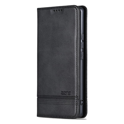 For OPPO Reno11 China AZNS Magnetic Calf Texture Flip Leather Phone Case(Black) - Reno11 Cases by AZNS | Online Shopping South Africa | PMC Jewellery | Buy Now Pay Later Mobicred