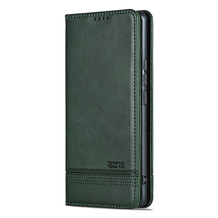 For OPPO Reno11 Pro China AZNS Magnetic Calf Texture Flip Leather Phone Case(Dark Green) - Reno11 Pro Cases by AZNS | Online Shopping South Africa | PMC Jewellery | Buy Now Pay Later Mobicred