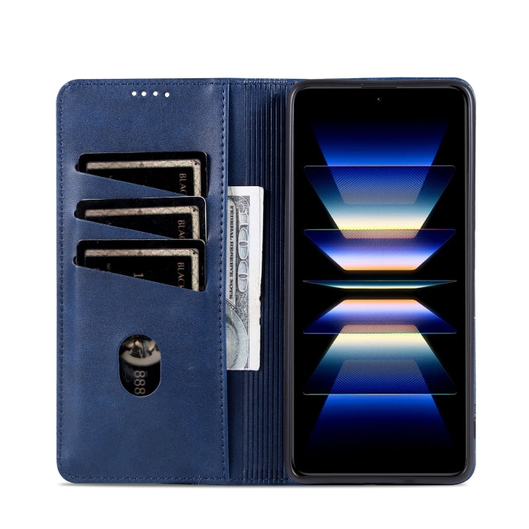 For OPPO Reno11 F AZNS Magnetic Calf Texture Flip Leather Phone Case(Dark Blue) - Reno11 F Cases by AZNS | Online Shopping South Africa | PMC Jewellery | Buy Now Pay Later Mobicred