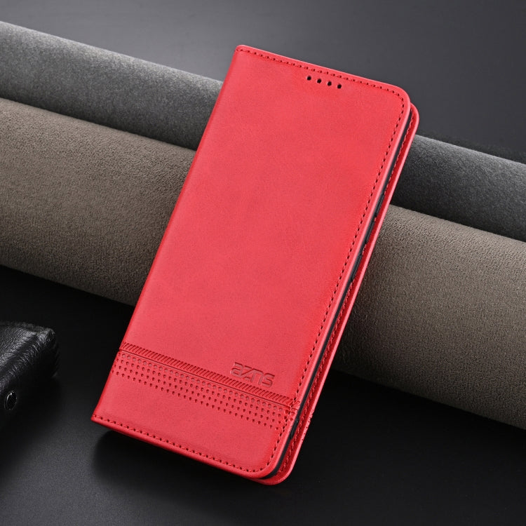 For OPPO Reno12 Global AZNS Magnetic Calf Texture Flip Leather Phone Case(Red) - Reno12 Cases by AZNS | Online Shopping South Africa | PMC Jewellery | Buy Now Pay Later Mobicred