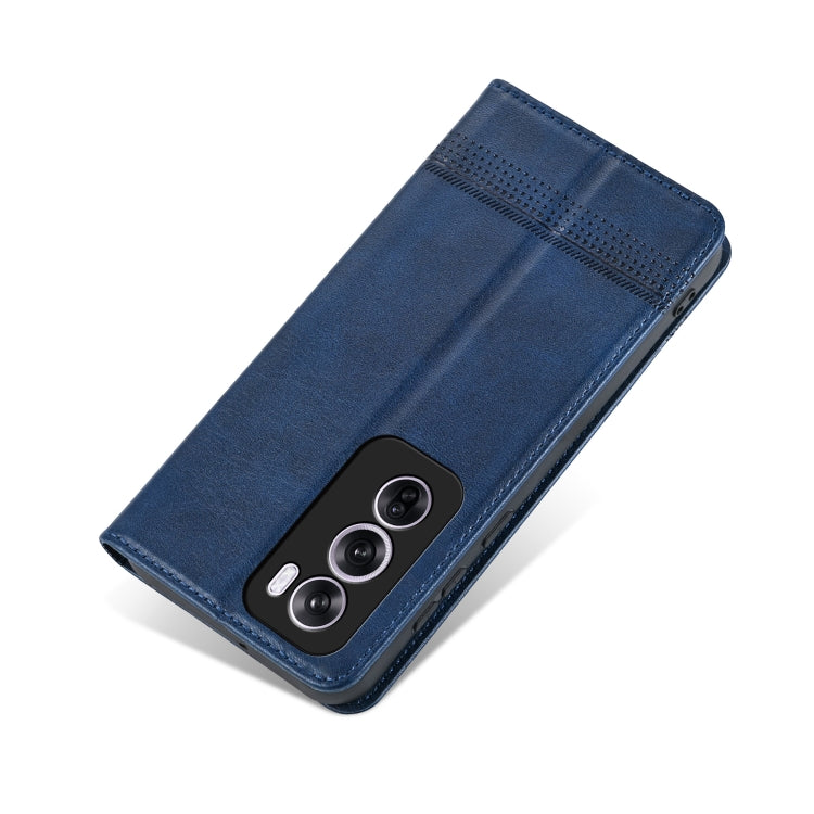 For OPPO Reno12 Pro Global AZNS Magnetic Calf Texture Flip Leather Phone Case(Dark Blue) - Reno12 Pro Cases by AZNS | Online Shopping South Africa | PMC Jewellery | Buy Now Pay Later Mobicred