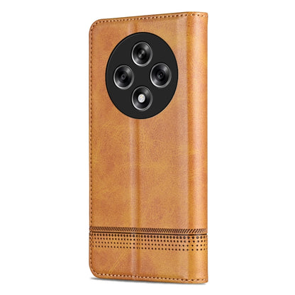 For OPPO Reno12 F 4G AZNS Magnetic Calf Texture Flip Leather Phone Case(Light Brown) - Reno12 F Cases by AZNS | Online Shopping South Africa | PMC Jewellery | Buy Now Pay Later Mobicred