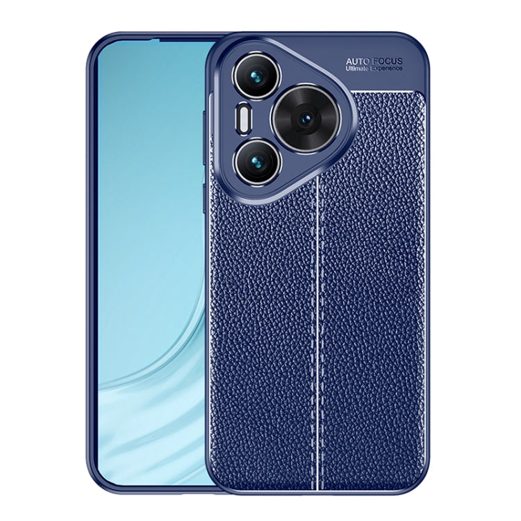 For Huawei Pura 70 Litchi Texture TPU Shockproof Phone Case(Blue) - Huawei Cases by PMC Jewellery | Online Shopping South Africa | PMC Jewellery | Buy Now Pay Later Mobicred