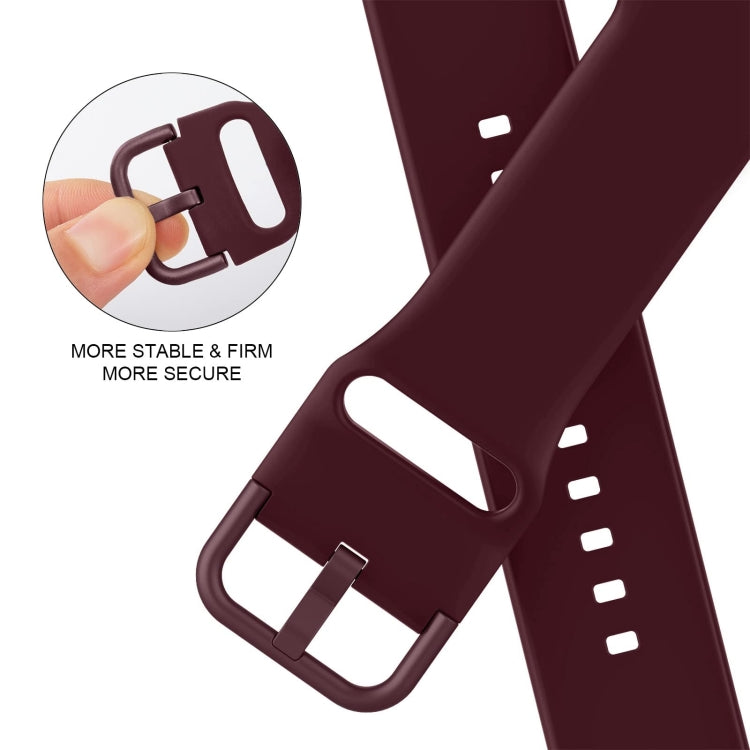 For Apple Watch Ultra 2 49mm Pin Buckle Silicone Watch Band(Wine Red) - Watch Bands by PMC Jewellery | Online Shopping South Africa | PMC Jewellery