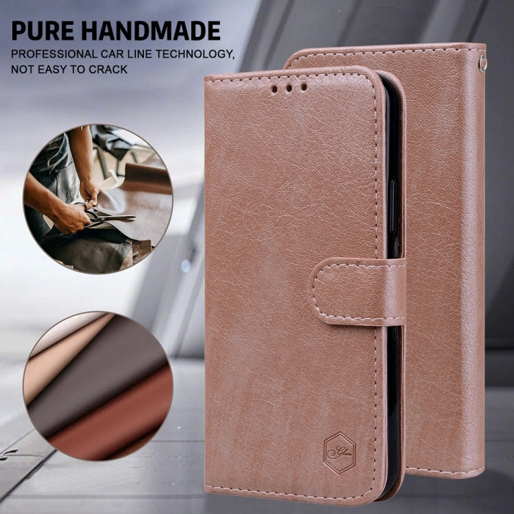 For Google Pixel 9 Skin Feeling Oil Leather Texture PU + TPU Phone Case(Champagne) - Google Cases by PMC Jewellery | Online Shopping South Africa | PMC Jewellery | Buy Now Pay Later Mobicred