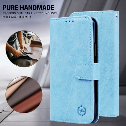 For Google Pixel 9 Skin Feeling Oil Leather Texture PU + TPU Phone Case(Light Blue) - Google Cases by PMC Jewellery | Online Shopping South Africa | PMC Jewellery | Buy Now Pay Later Mobicred