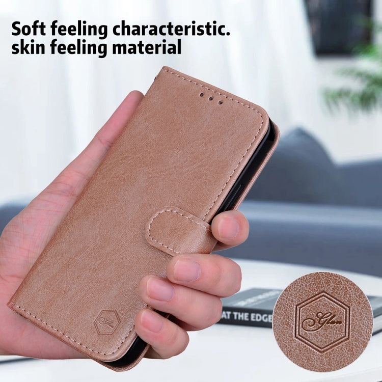 For Google Pixel 9 Pro Skin Feeling Oil Leather Texture PU + TPU Phone Case(Champagne) - Google Cases by PMC Jewellery | Online Shopping South Africa | PMC Jewellery | Buy Now Pay Later Mobicred