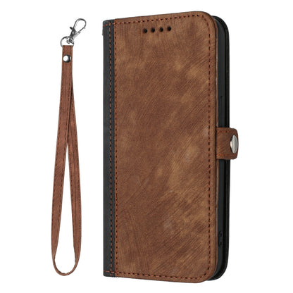 For iPhone SE 2024 Side Buckle Double Fold Hand Strap Leather Phone Case(Brown) - More iPhone Cases by PMC Jewellery | Online Shopping South Africa | PMC Jewellery | Buy Now Pay Later Mobicred