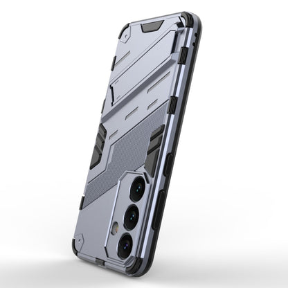 For Samsung Galaxy S24 5G Punk Armor 2 in 1 PC + TPU Shockproof Phone Case with Invisible Holder(Grey) - Galaxy S24 5G Cases by PMC Jewellery | Online Shopping South Africa | PMC Jewellery