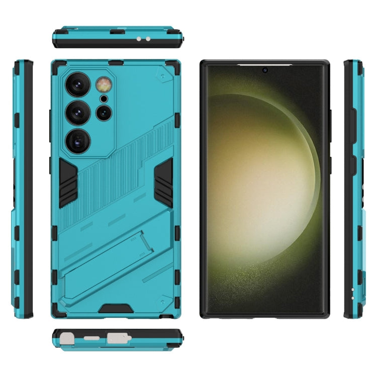 For Samsung Galaxy S24 Ultra 5G Punk Armor 2 in 1 PC + TPU Shockproof Phone Case with Invisible Holder(Blue) - Galaxy S24 Ultra 5G Cases by PMC Jewellery | Online Shopping South Africa | PMC Jewellery