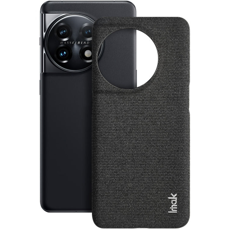 For OnePlus 11 5G imak Ruiyi Series Cloth Texture PU + PC Phone Case(Black) - OnePlus Cases by imak | Online Shopping South Africa | PMC Jewellery | Buy Now Pay Later Mobicred