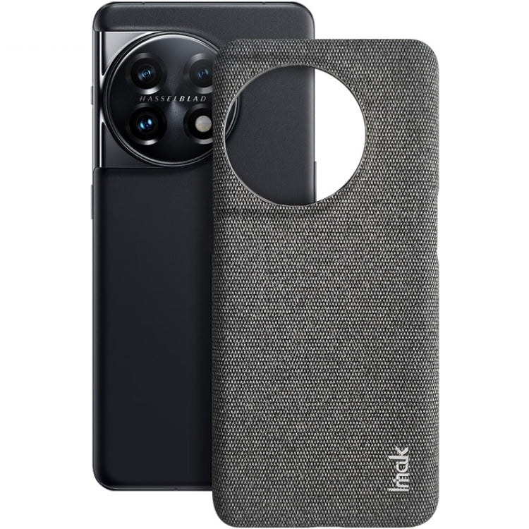 For OnePlus 11 5G imak Ruiyi Series Cloth Texture PU + PC Phone Case(Dark Grey) - OnePlus Cases by imak | Online Shopping South Africa | PMC Jewellery