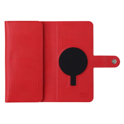 For iPhone 14 ViLi GHB Series MagSafe Magnetic Zipper Leather Phone Case(Red) - iPhone 14 Cases by ViLi | Online Shopping South Africa | PMC Jewellery | Buy Now Pay Later Mobicred