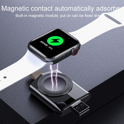 For Apple Watch Series USB Port Portable Magnetic Wireless Charger(White) - Charger / Holder by PMC Jewellery | Online Shopping South Africa | PMC Jewellery | Buy Now Pay Later Mobicred