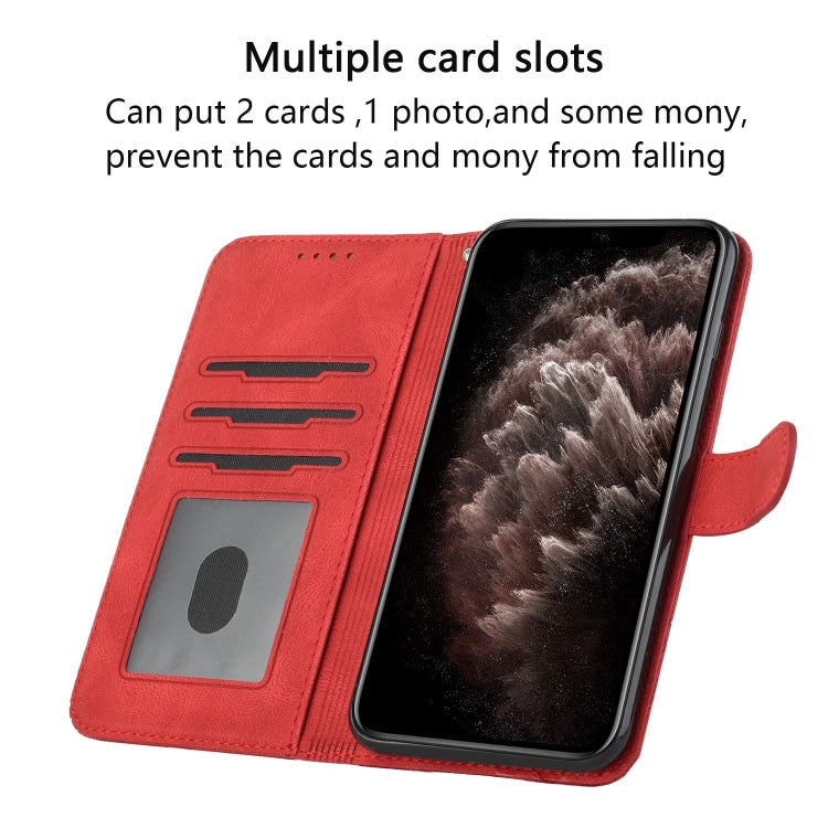 For Motorola Edge 5G 2024 Cubic Skin Feel Flip Leather Phone Case(Red) - Motorola Cases by PMC Jewellery | Online Shopping South Africa | PMC Jewellery | Buy Now Pay Later Mobicred