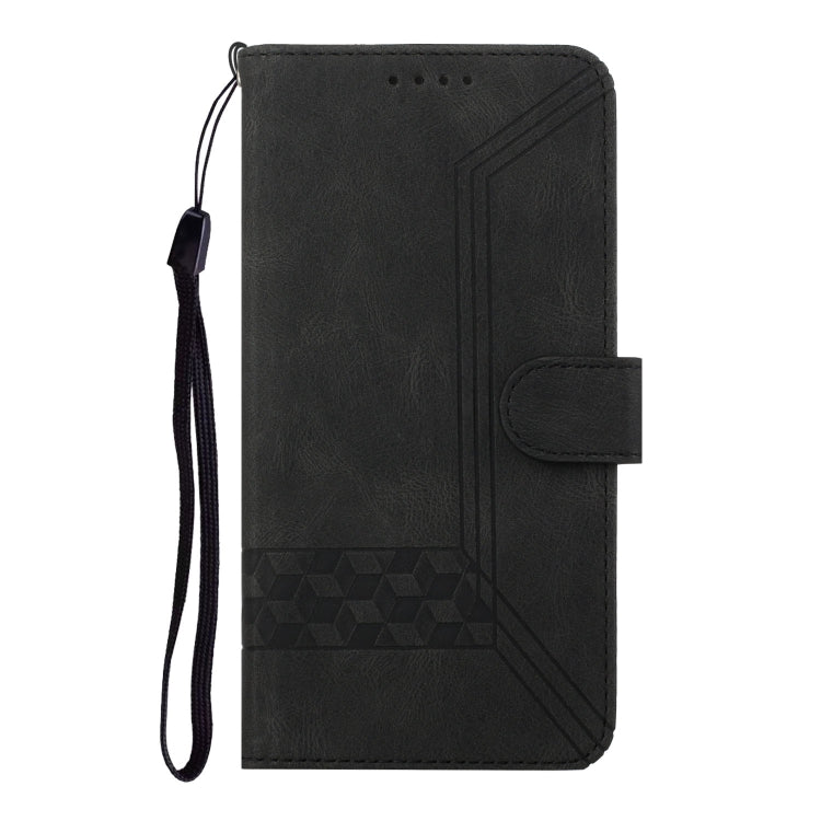 For Motorola Moto G Power 5G 2024 Cubic Skin Feel Flip Leather Phone Case(Black) - Motorola Cases by PMC Jewellery | Online Shopping South Africa | PMC Jewellery | Buy Now Pay Later Mobicred