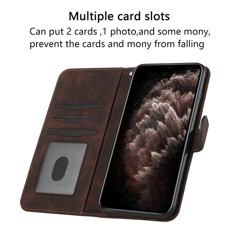 For Motorola Moto G Power 5G 2024 Cubic Skin Feel Flip Leather Phone Case(Brown) - Motorola Cases by PMC Jewellery | Online Shopping South Africa | PMC Jewellery | Buy Now Pay Later Mobicred