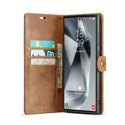 For Samsung Galaxy S24 Ultra 5G DG.MING Crazy Horse Texture Detachable Magnetic Leather Case(Brown) - Galaxy S24 Ultra 5G Cases by DG.MING | Online Shopping South Africa | PMC Jewellery | Buy Now Pay Later Mobicred