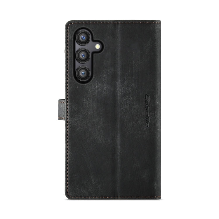 For Samsung Galaxy A55 5G CaseMe C30 Card Slots Zipper Wallet Leather Phone Case(Black) - Galaxy Phone Cases by CaseMe | Online Shopping South Africa | PMC Jewellery | Buy Now Pay Later Mobicred