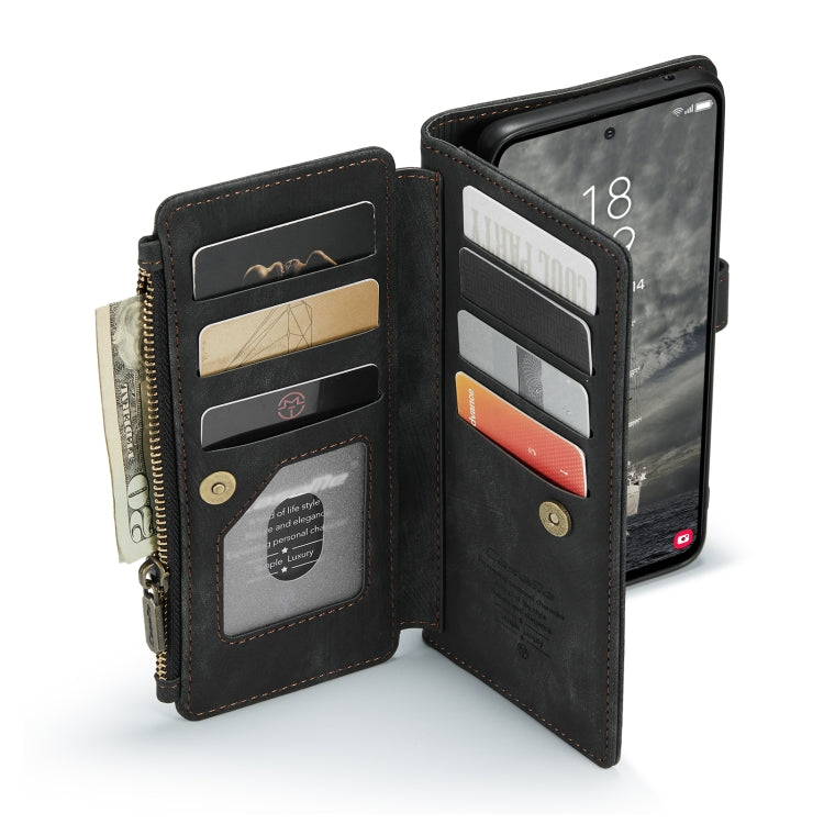 For Samsung Galaxy A35 5G CaseMe C30 Card Slots Zipper Wallet Leather Phone Case(Black) - Galaxy Phone Cases by CaseMe | Online Shopping South Africa | PMC Jewellery | Buy Now Pay Later Mobicred