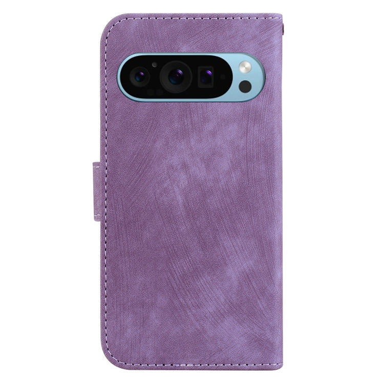 For Google Pixel 9 Little Tiger Embossed Leather Phone Case(Purple) - Google Cases by PMC Jewellery | Online Shopping South Africa | PMC Jewellery | Buy Now Pay Later Mobicred