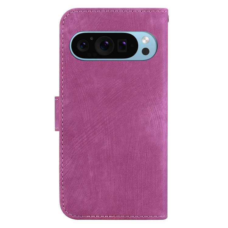 For Google Pixel 9 Little Tiger Embossed Leather Phone Case(Rose Red) - Google Cases by PMC Jewellery | Online Shopping South Africa | PMC Jewellery | Buy Now Pay Later Mobicred