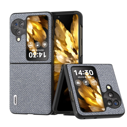 For OPPO Find N3 Flip ABEEL Diamond Black Edge Phone Case(Jewel Black) - Find N3 Flip Cases by PMC Jewellery | Online Shopping South Africa | PMC Jewellery | Buy Now Pay Later Mobicred