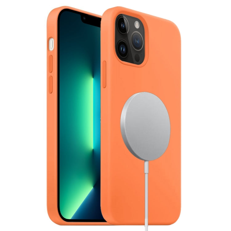 For iPhone 13 Pro Max MagSafe Liquid Silicone Full Coverage Phone Case(Orange) - iPhone 13 Pro Max Cases by PMC Jewellery | Online Shopping South Africa | PMC Jewellery