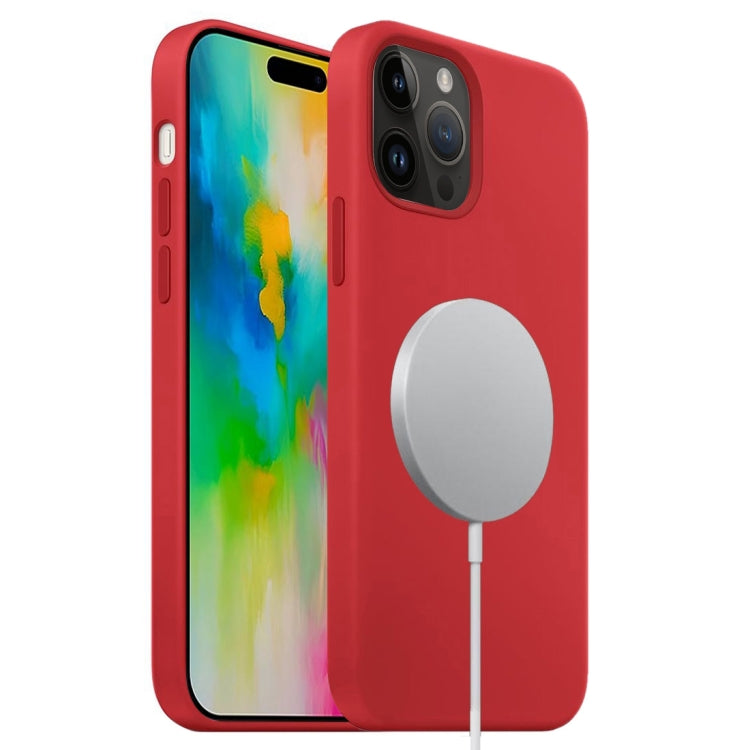 For iPhone 16 Pro Liquid Silicone Full Coverage MagSafe Phone Case(Red) - More iPhone Cases by PMC Jewellery | Online Shopping South Africa | PMC Jewellery | Buy Now Pay Later Mobicred