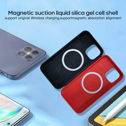 For iPhone 14 Plus MagSafe Liquid Silicone Full Coverage Phone Case(Wine Red) - iPhone 14 Plus Cases by PMC Jewellery | Online Shopping South Africa | PMC Jewellery