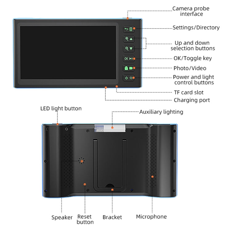 T23 8mm Single Lens 7 inch Screen Industrial Endoscope, Spec:10m Tube -  by PMC Jewellery | Online Shopping South Africa | PMC Jewellery | Buy Now Pay Later Mobicred