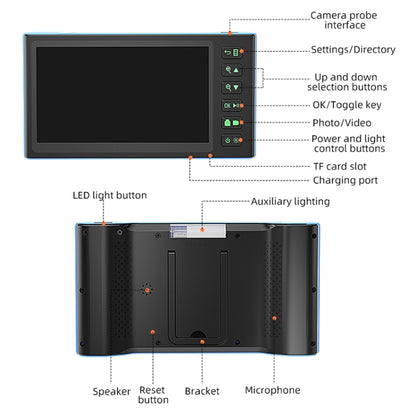 T23 5.5mm Single Lens 7 inch Screen Industrial Endoscope, Spec:5m Tube -  by PMC Jewellery | Online Shopping South Africa | PMC Jewellery | Buy Now Pay Later Mobicred