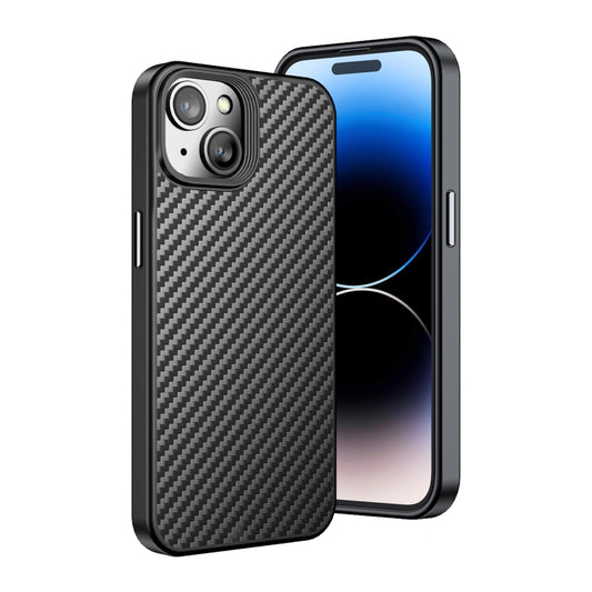 For iPhone 15 wlons Magsafe Carbon Fiber Kevlar TPU Phone Case(Black) - iPhone 15 Cases by wlons | Online Shopping South Africa | PMC Jewellery | Buy Now Pay Later Mobicred