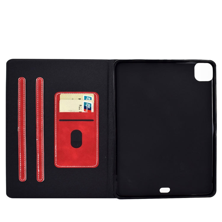 For iPad Pro 11 2024 Cowhide Texture Leather Smart Tablet Case(Red) - iPad Pro 11 2024 Cases by PMC Jewellery | Online Shopping South Africa | PMC Jewellery | Buy Now Pay Later Mobicred