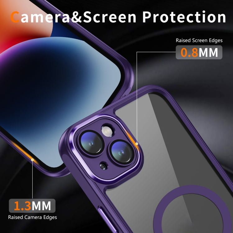 For iPhone 13 MagSafe Magnetic PC + TPU Phone Case with Lens Film(Dark Purple) - iPhone 13 Cases by PMC Jewellery | Online Shopping South Africa | PMC Jewellery