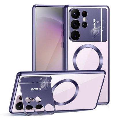 For Samsung Galaxy S25 Ultra 5G Aromatherapy Holder Single-sided MagSafe Magnetic Phone Case(Purple) - Galaxy S25 Ultra 5G Cases by PMC Jewellery | Online Shopping South Africa | PMC Jewellery | Buy Now Pay Later Mobicred