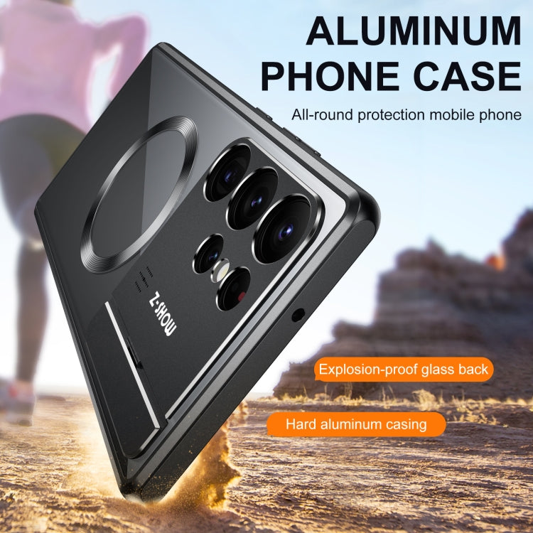 For Samsung Galaxy S25 Ultra 5G Aromatherapy Holder Single-sided MagSafe Magnetic Phone Case(Black) - Galaxy S25 Ultra 5G Cases by PMC Jewellery | Online Shopping South Africa | PMC Jewellery | Buy Now Pay Later Mobicred