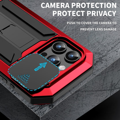 For iPhone 15 Pro R-JUST Sliding Camera Life Waterproof Holder Phone Case(Red) - iPhone 15 Pro Cases by R-JUST | Online Shopping South Africa | PMC Jewellery