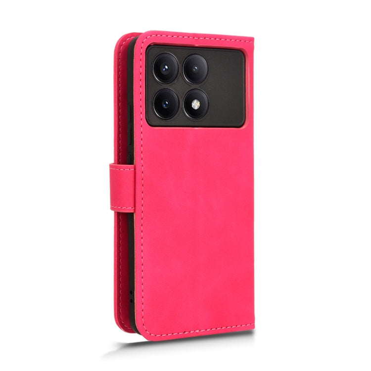 For Xiaomi Redmi K70 / K70 Pro Skin Feel Magnetic Flip Leather Phone Case(Rose Red) - K70 Pro Cases by PMC Jewellery | Online Shopping South Africa | PMC Jewellery | Buy Now Pay Later Mobicred