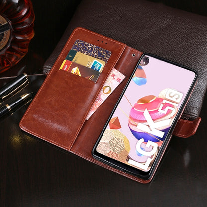 For LG K51S idewei Crazy Horse Texture Horizontal Flip Leather Case with Holder & Card Slots & Wallet(Black) - LG by idewei | Online Shopping South Africa | PMC Jewellery | Buy Now Pay Later Mobicred