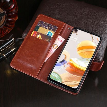 For LG K61 idewei Crazy Horse Texture Horizontal Flip Leather Case with Holder & Card Slots & Wallet(Red) - LG by idewei | Online Shopping South Africa | PMC Jewellery | Buy Now Pay Later Mobicred