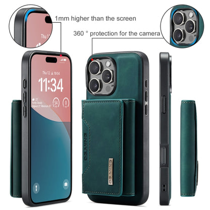 For iPhone 16 Pro Max DG.MING M2 Series 3-Fold Card Bag Wallet Leather Phone Case(Green) - iPhone 16 Pro Max Cases by DG.MING | Online Shopping South Africa | PMC Jewellery | Buy Now Pay Later Mobicred